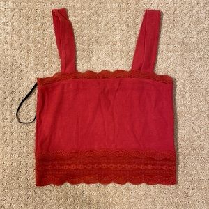 F21 lace-trim crop top